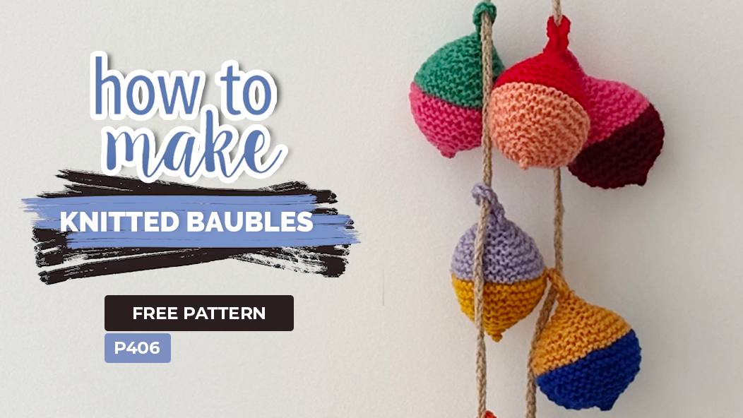 P406 Knitted Baubles