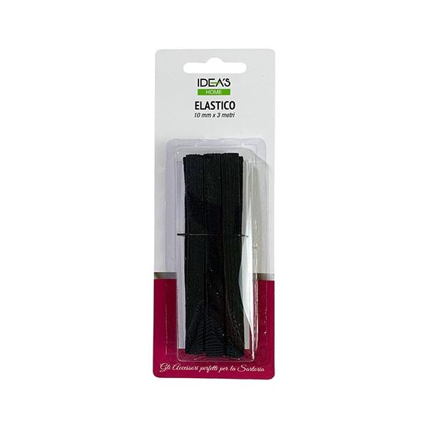 Idea's Home Elastic, Black- 10mm x 3m