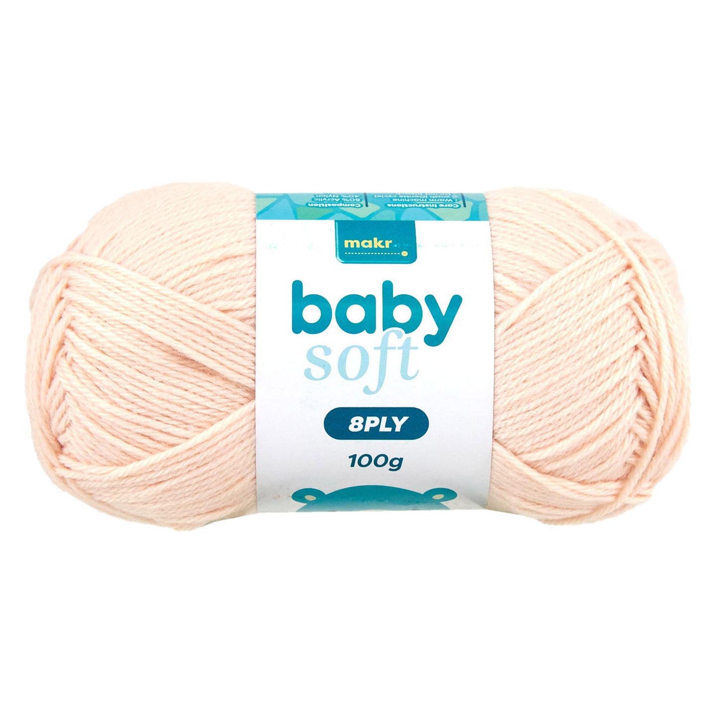 Makr Baby Soft Crochet & Knitting Yarn 8ply, 230m Acrylic Nylon Blend Yarn