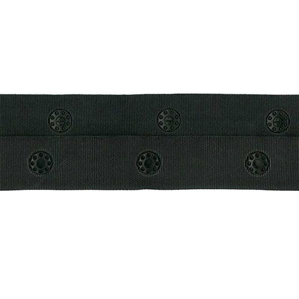 Sullivans Snap Fastener Tape, Black- 28 mm Spacing