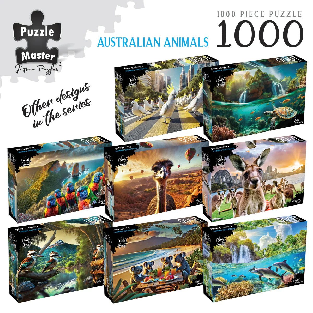 1000-Piece Jigsaw Puzzle, Crusin Dolphins