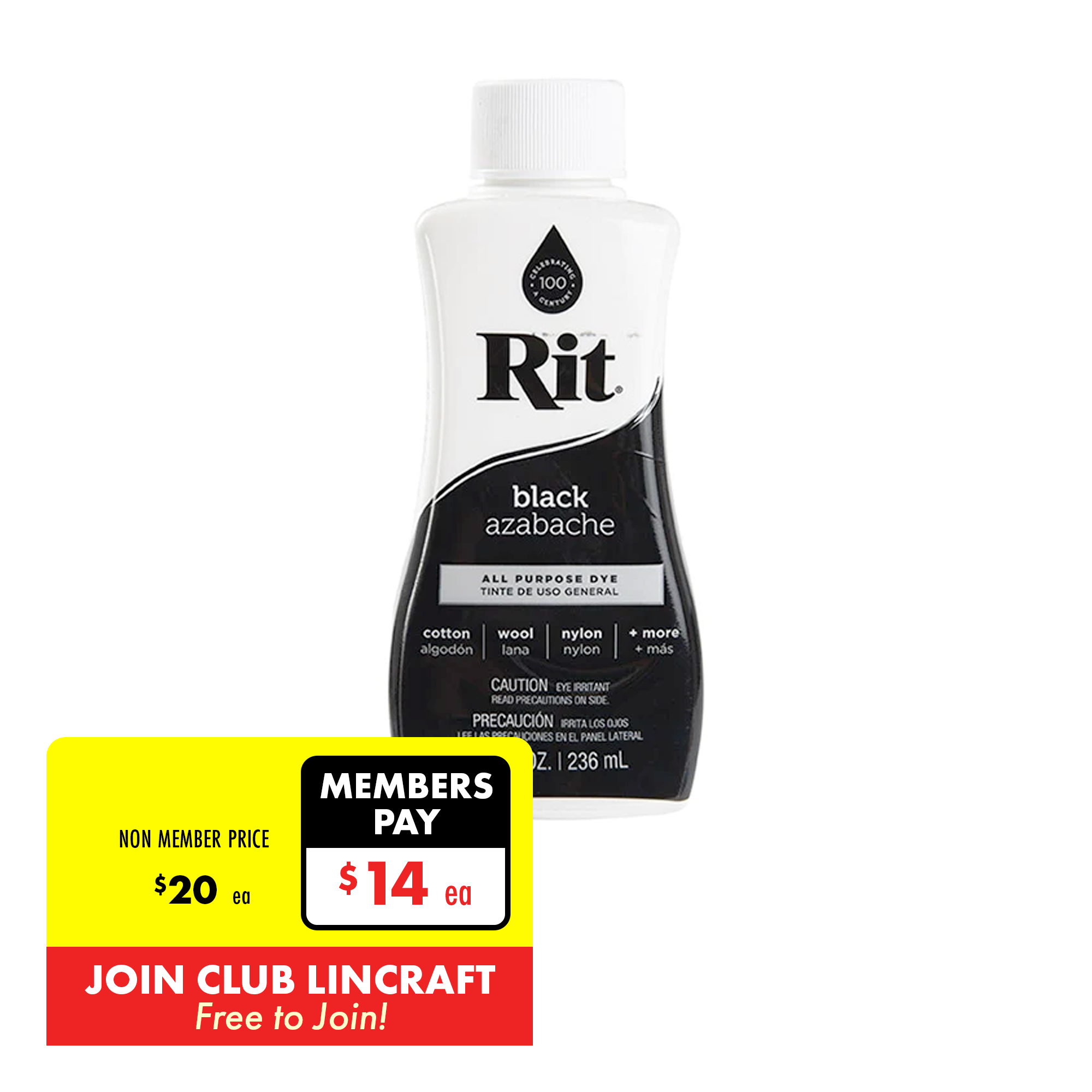 Rit Liquid Fabric Dye, Black- 236ml – Lincraft
