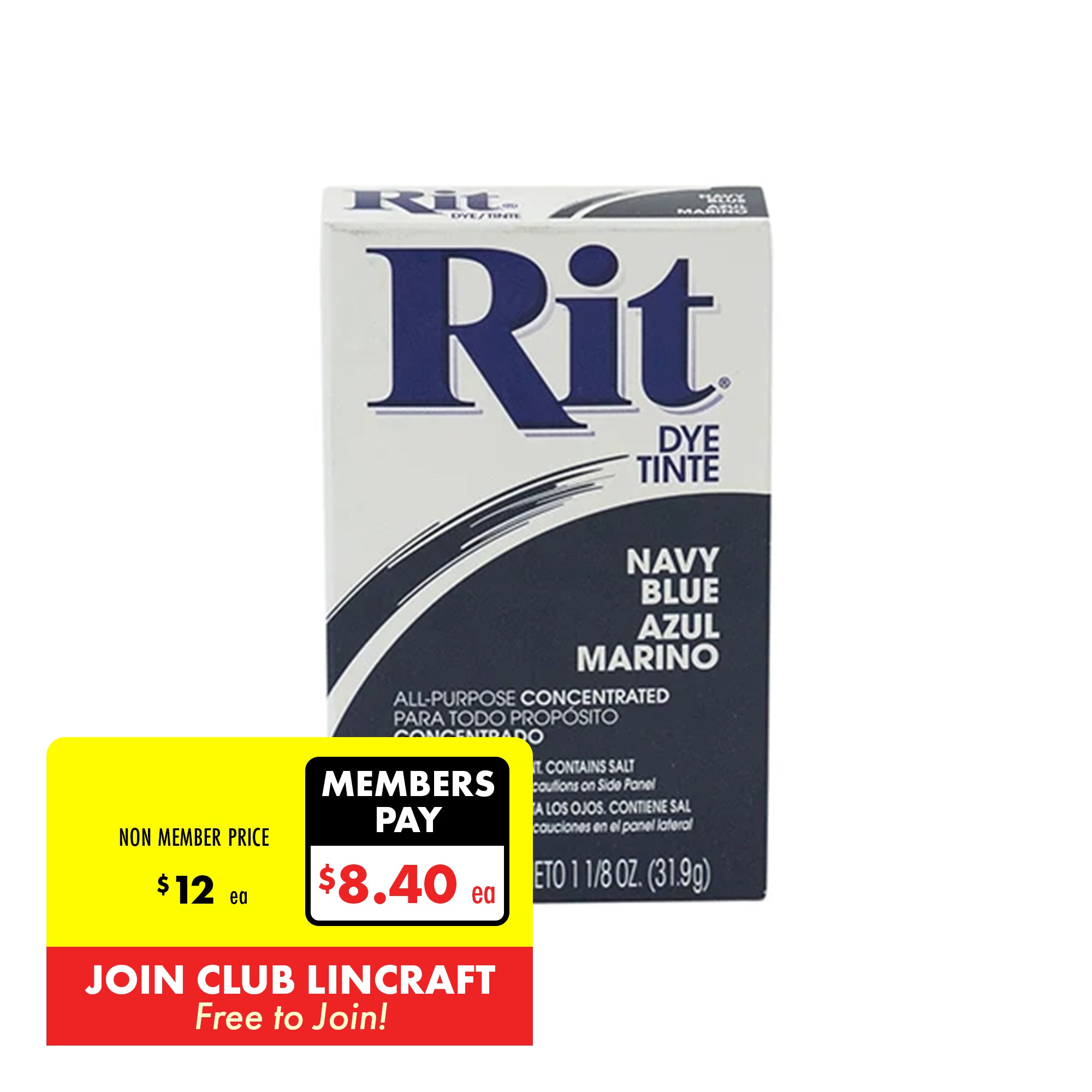 Rit Powder Fabric Dye, Navy Blue 31.9g Lincraft