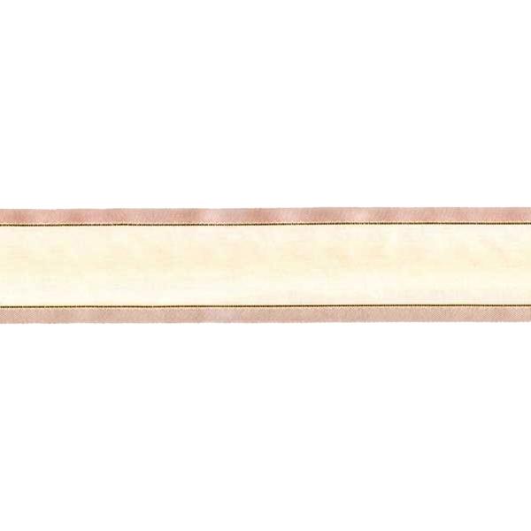 Sullivans Organza, Cream Silver Edge- 38mmx4m