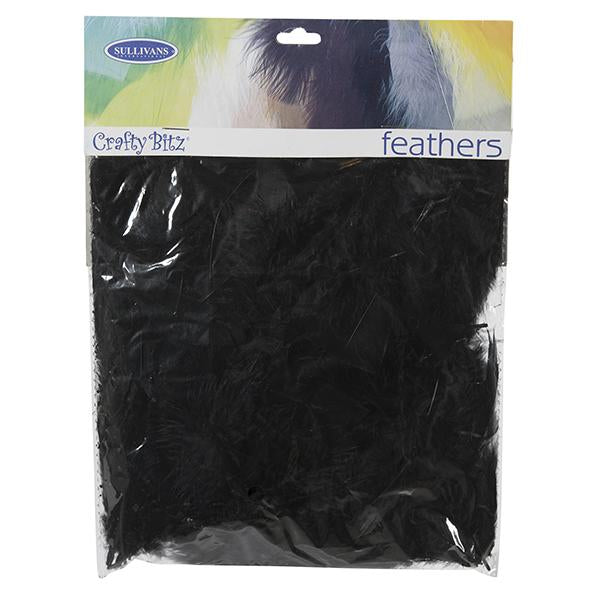 Turkey Feathers, Black- 10g
