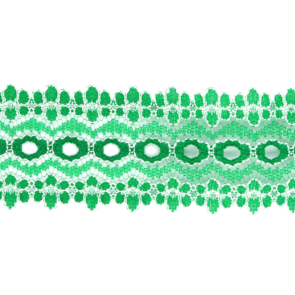 Sullivans Lace Eyelet, Christmas Green- 35mm x 5m
