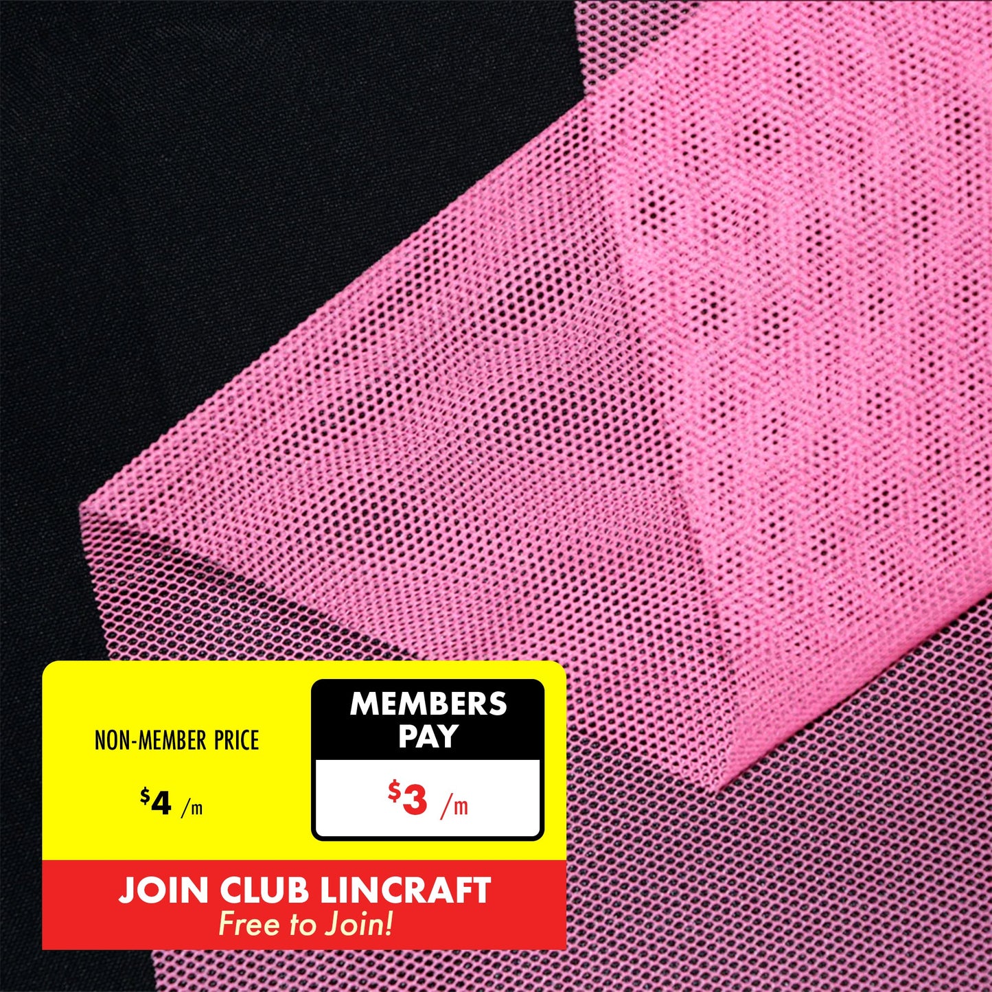 100% Polyester Netting, Fluro Pink- Width 140cm