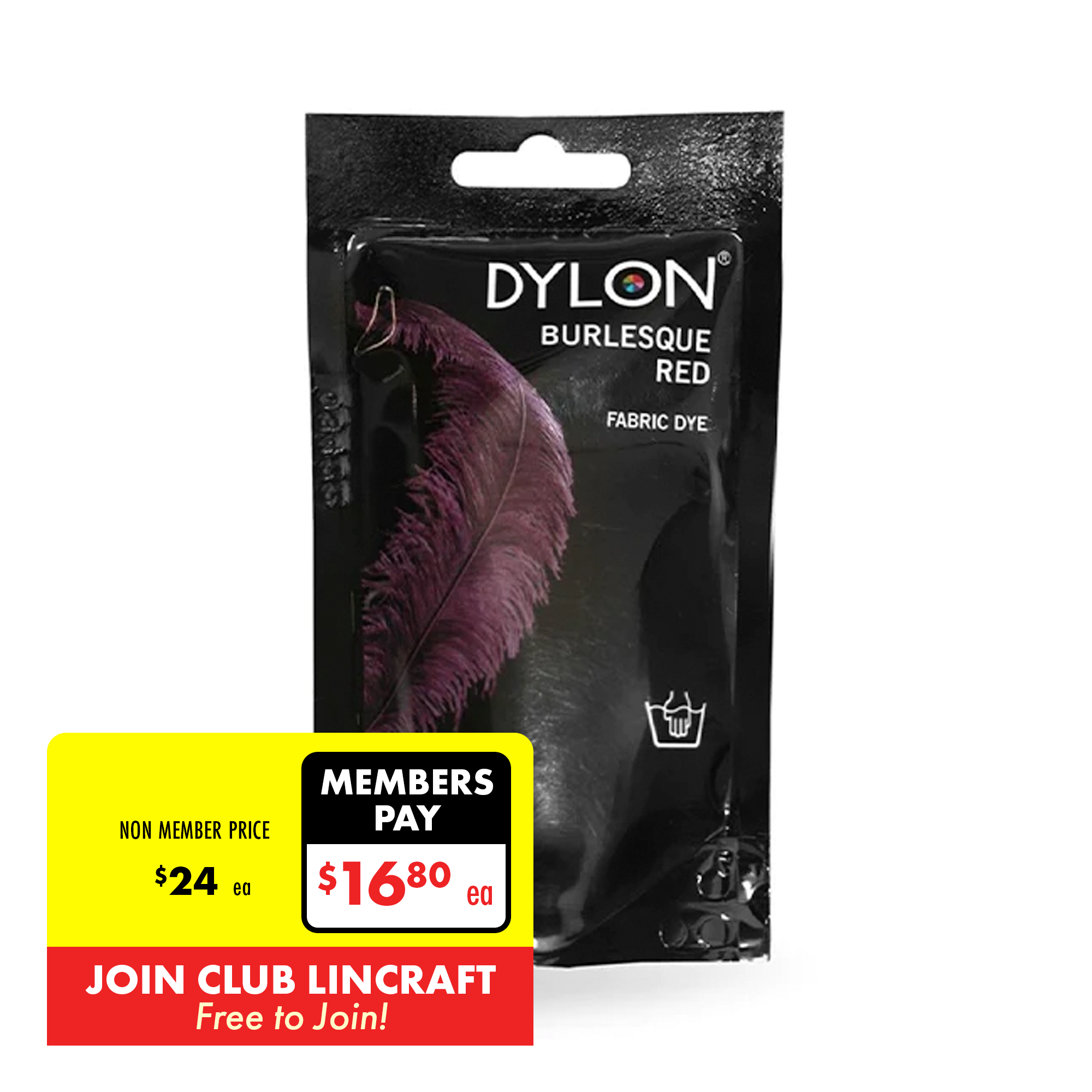 Dylon Hand Fabric Dye, Burlesque Red/Plum Red- 50g – Lincraft New Zealand