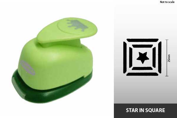 Sullivans Craft Punch, Star In Square- 25mm