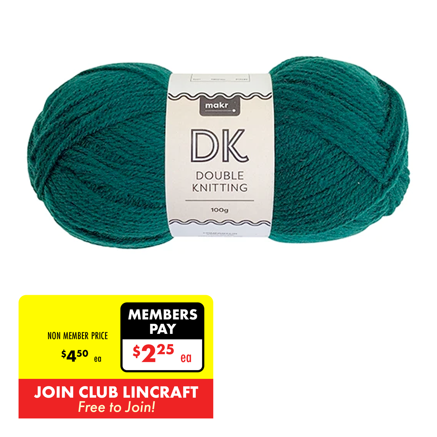 Makr DK 8ply Crochet & Knitting Yarn, 100g Acrylic Yarn