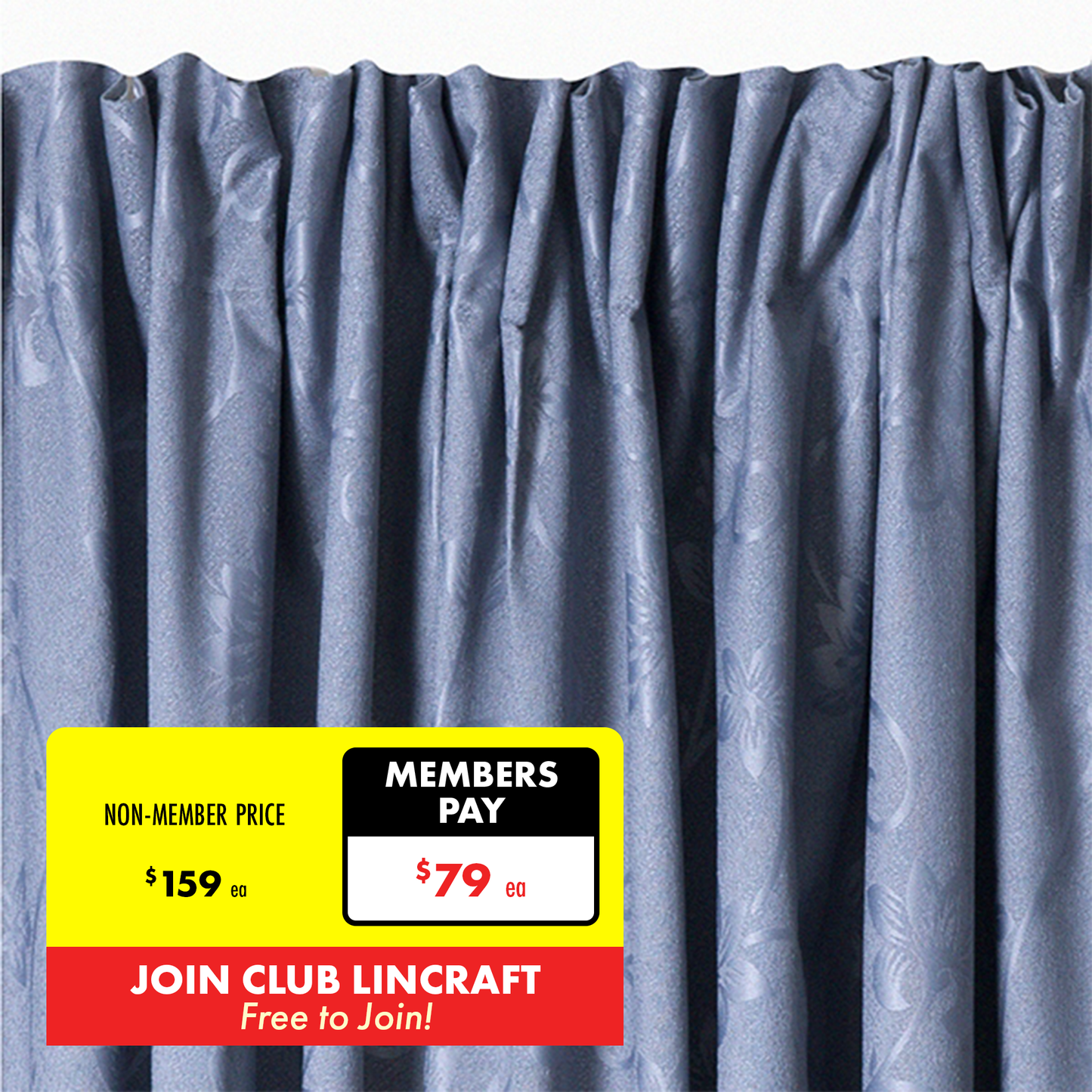 Scroll Pencil Pleat Curtain, 213cm Drop - Grey