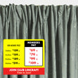 Scroll Pencil Pleat Curtain, 205cm Drop - Sage