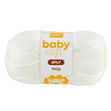 Makr Baby Soft Crochet & Knitting Yarn 8ply, White- 100g Acrylic Nylon Blend Yarn