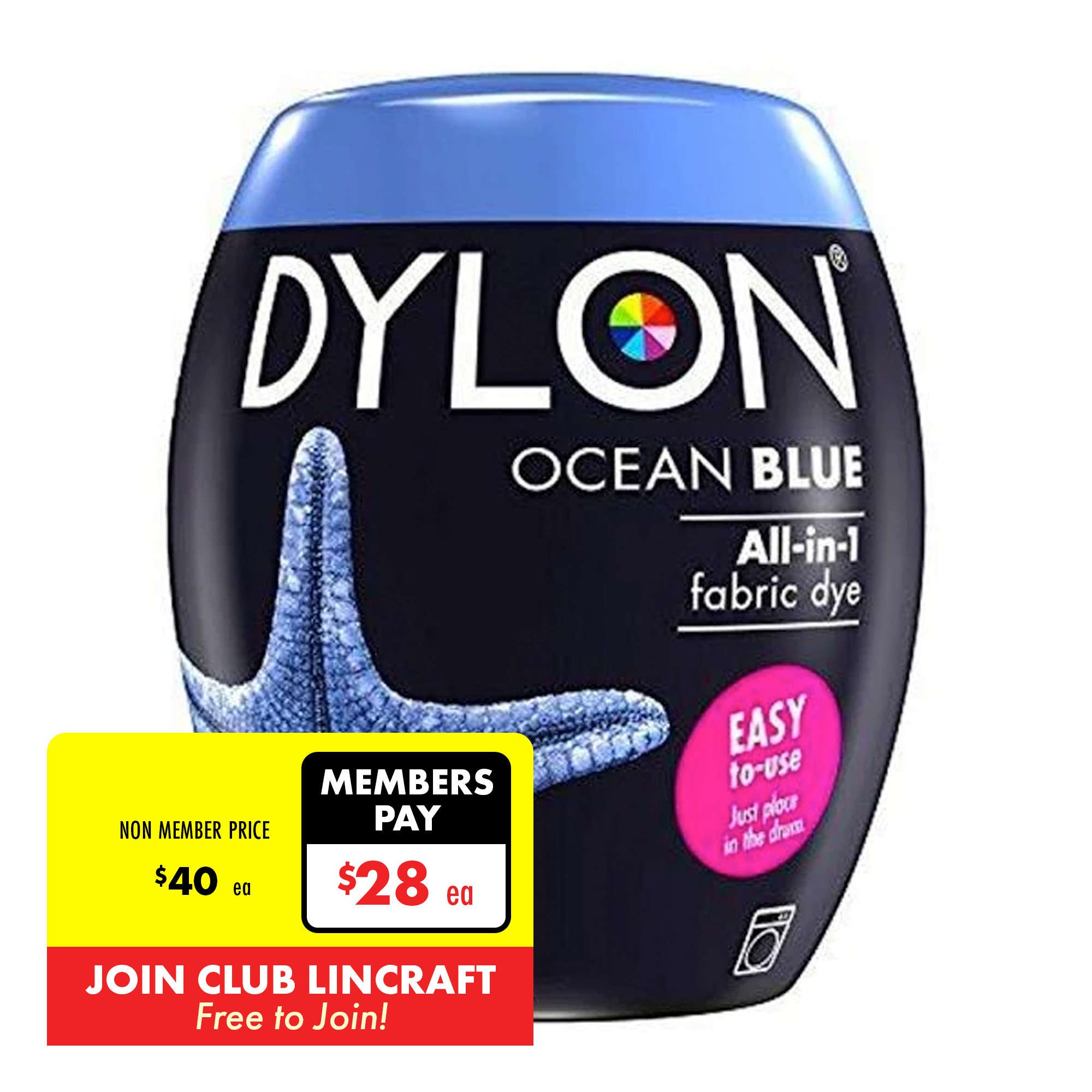 Paradise Blue Fabric Dye by Dylon