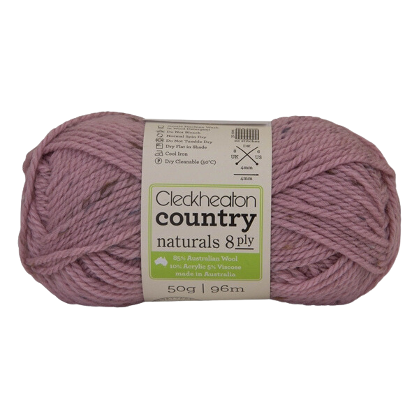 Cleckheaton Country Naturals Yarn 8ply, Rosewater- 50g