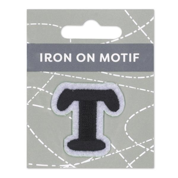 Sullivans Iron On Motif, Black T- 35mm