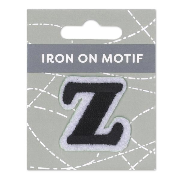 Sullivans Iron On Motif, Black Z- 35mm