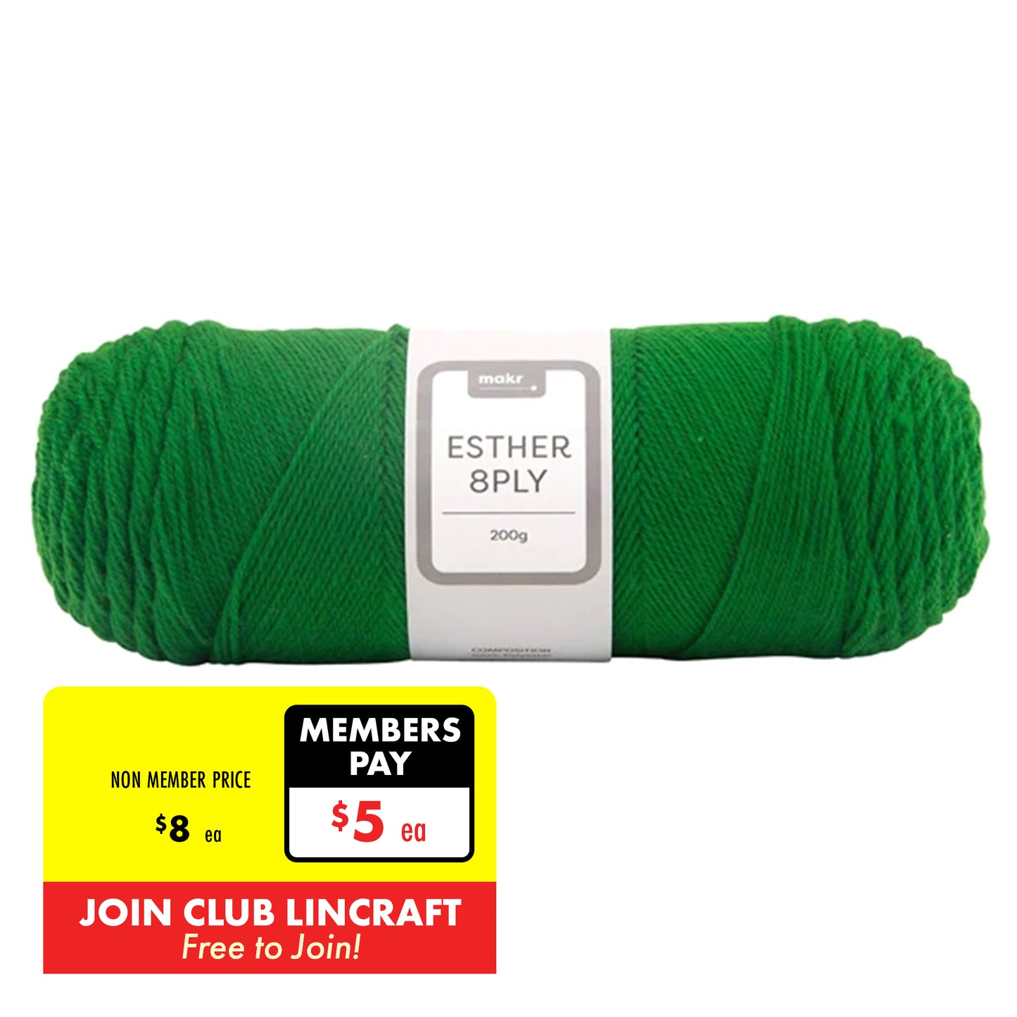 Makr Esther 8ply Crochet & Knitting Yarn, 200g Polyester Yarn