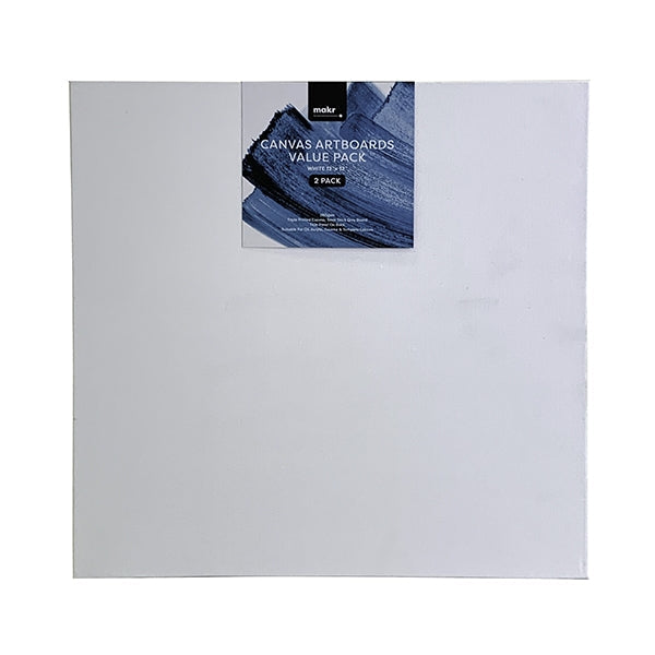 Makr Canvas Artboards Value Pack - 12x12in (30x30cm) - 2pk