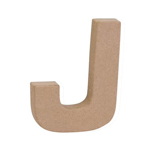 Makr Paper Mache, Small Letter J- 4 inch