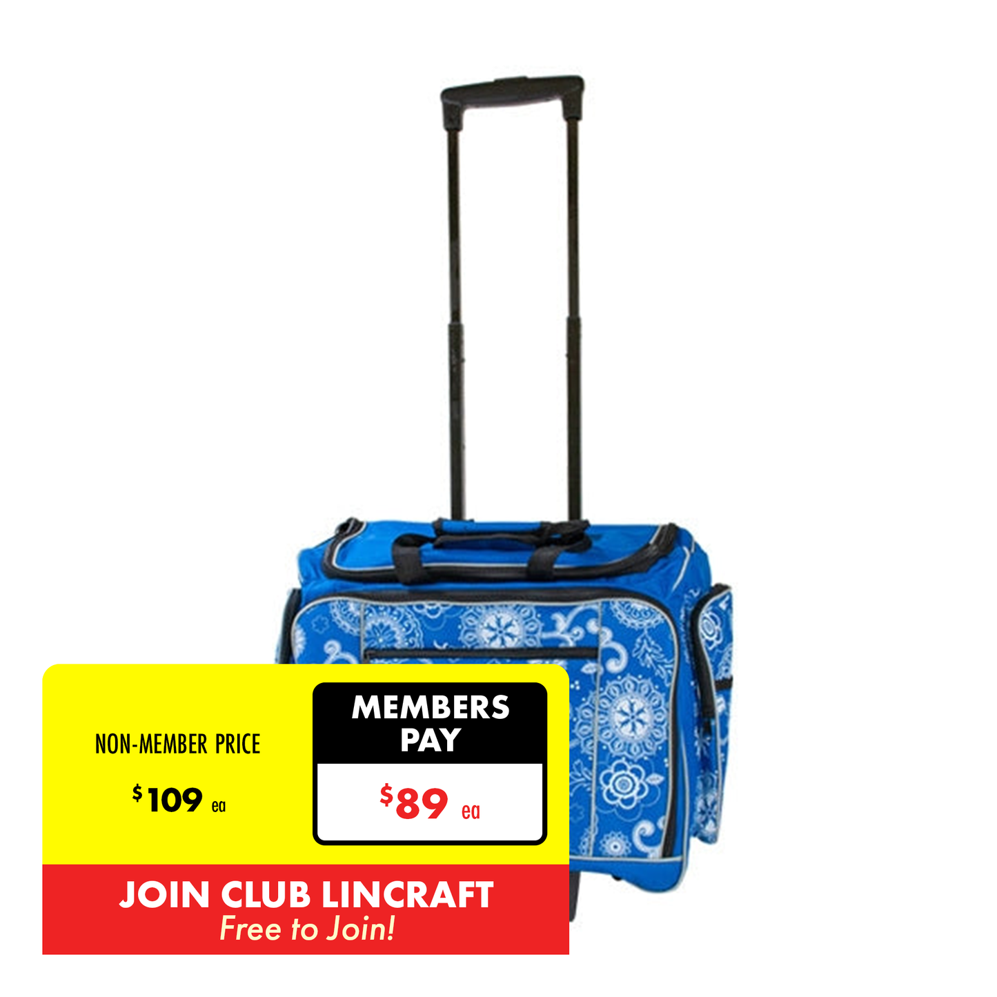 Printed Sewing Machine Trolley Bag