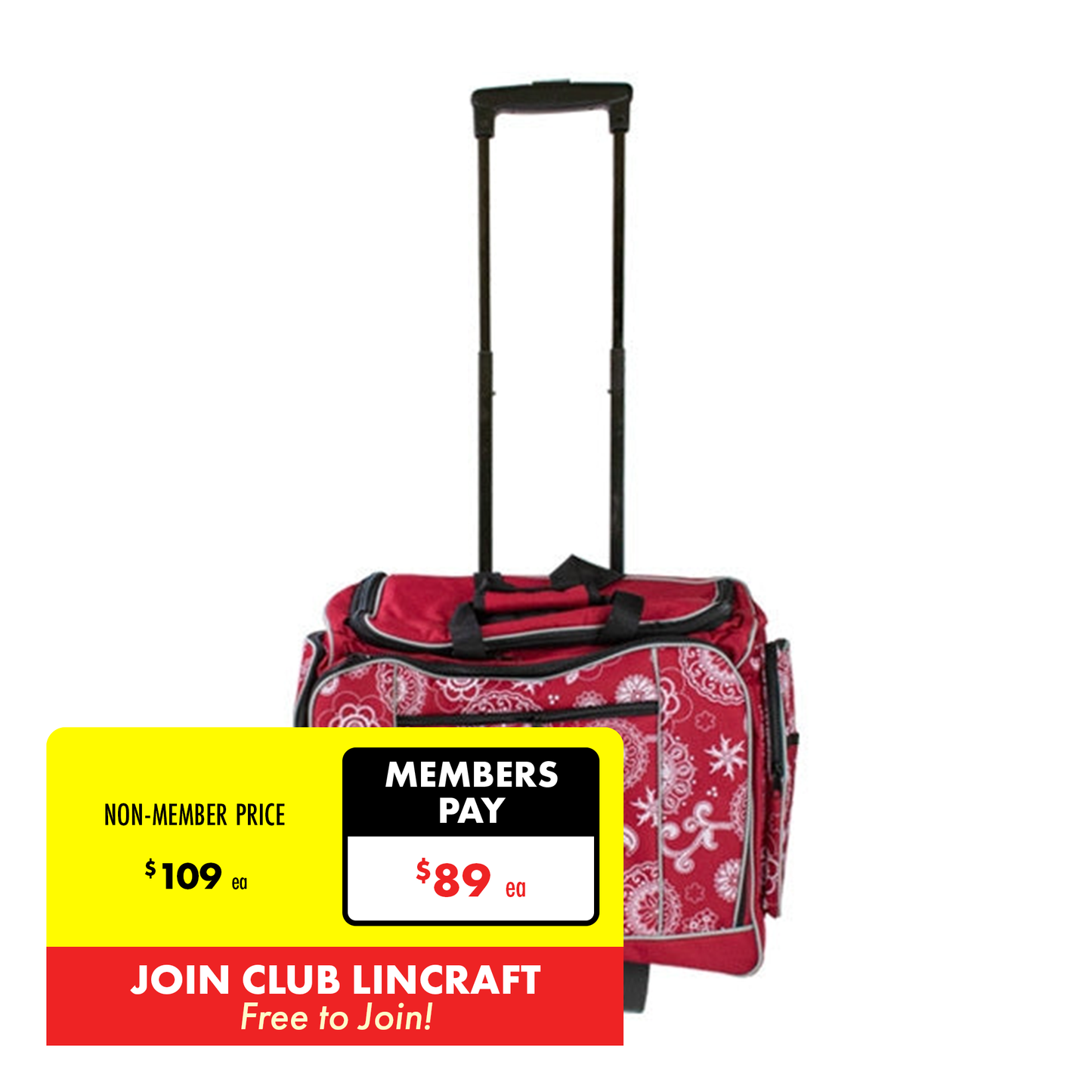 Printed Sewing Machine Trolley Bag