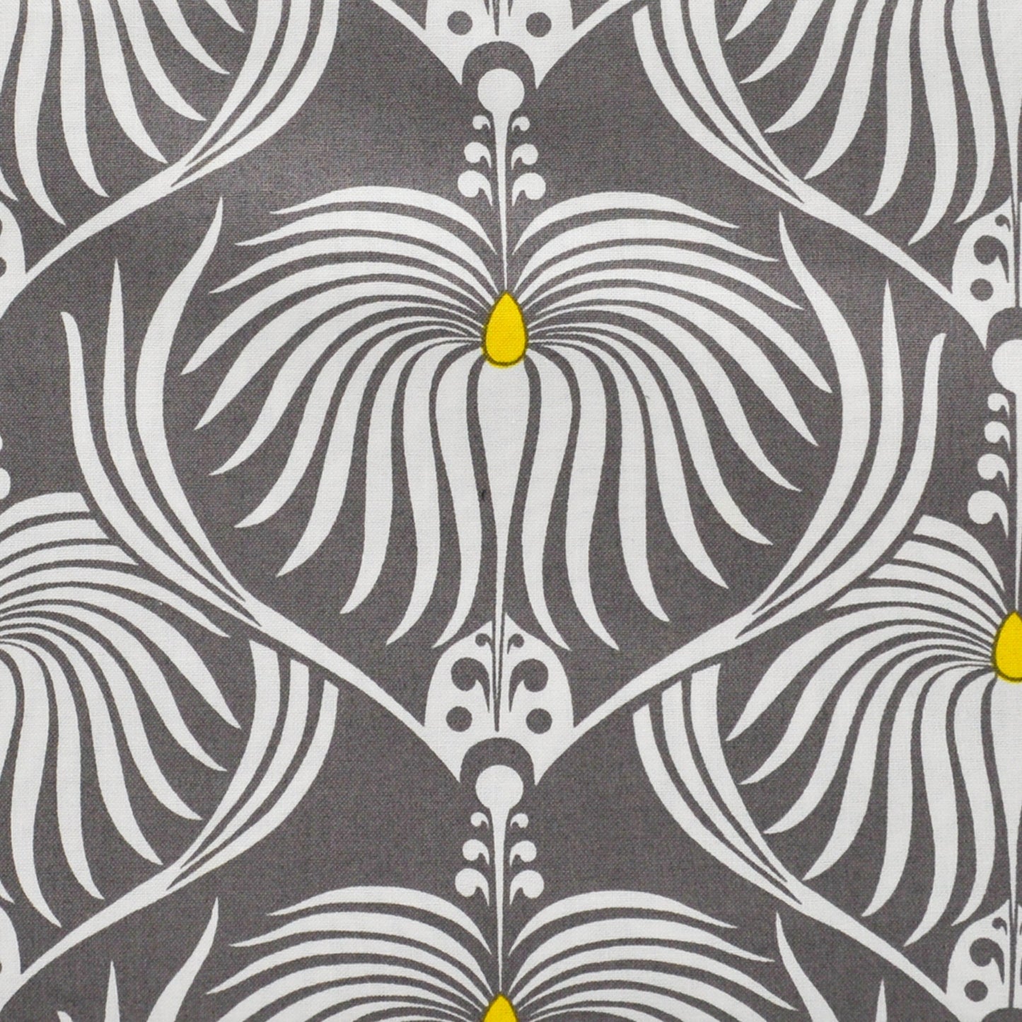 Emma & Mila Craft Print Fabric, Grey & White Floral- Width 112cm