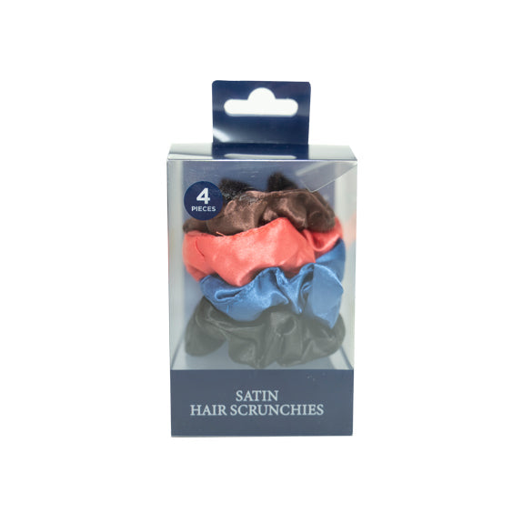 Satin Hair Scrunchies- 4pk