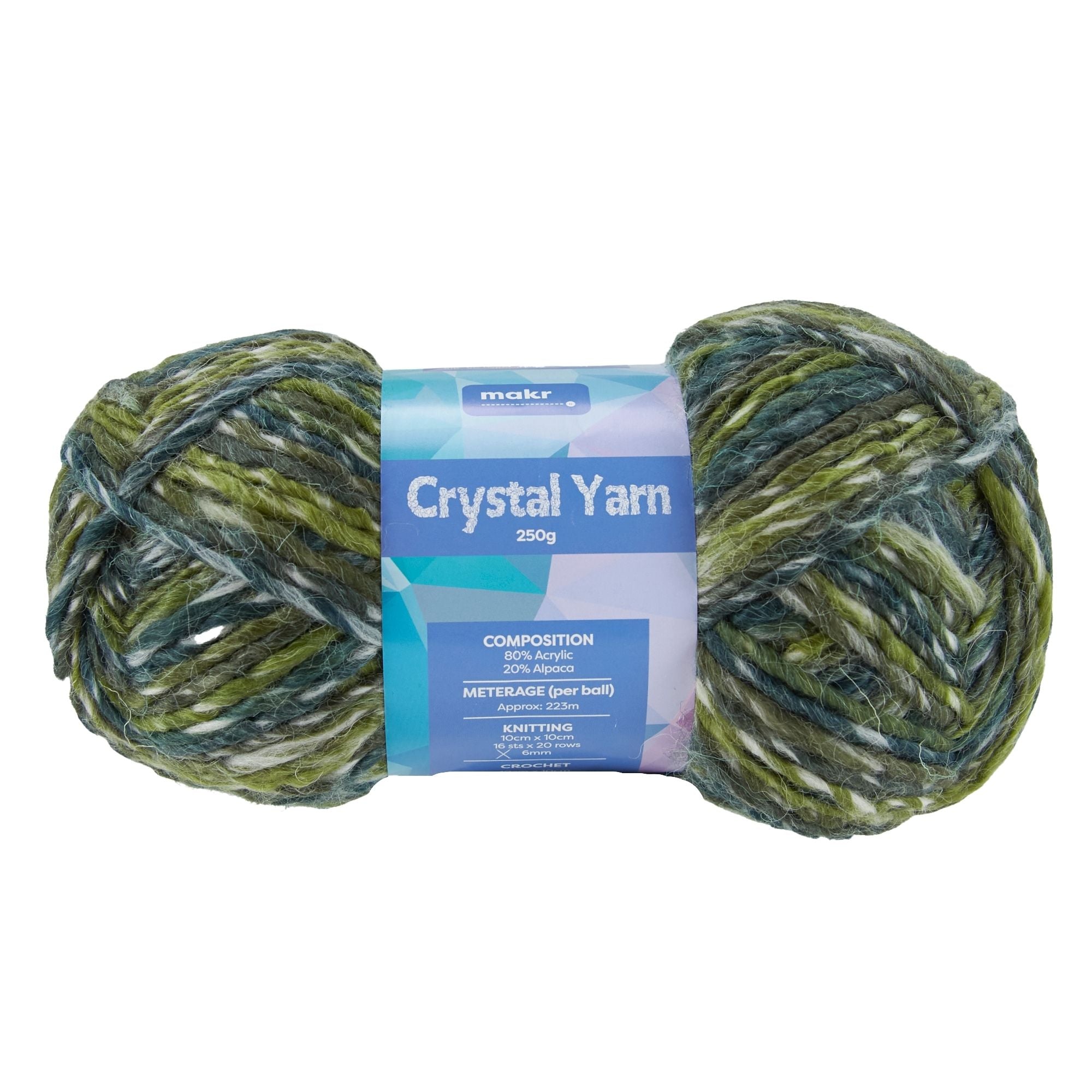 Makr Crystal Crochet & Knitting Yarn, 250g Lincraft