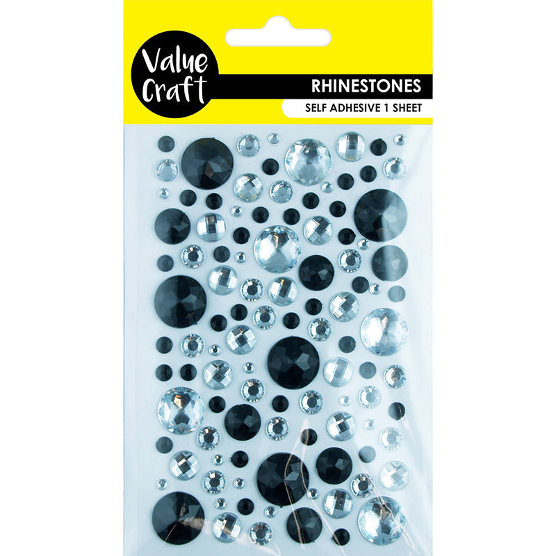 Value Craft Rhinestones Sticker, Star Silver- 26cm