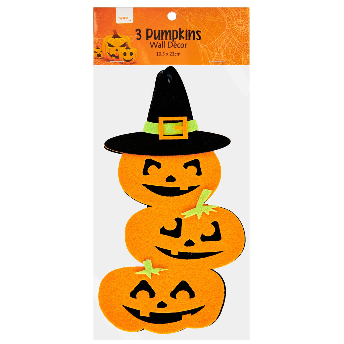 Halloween 3-Pumpkins Wall Decor