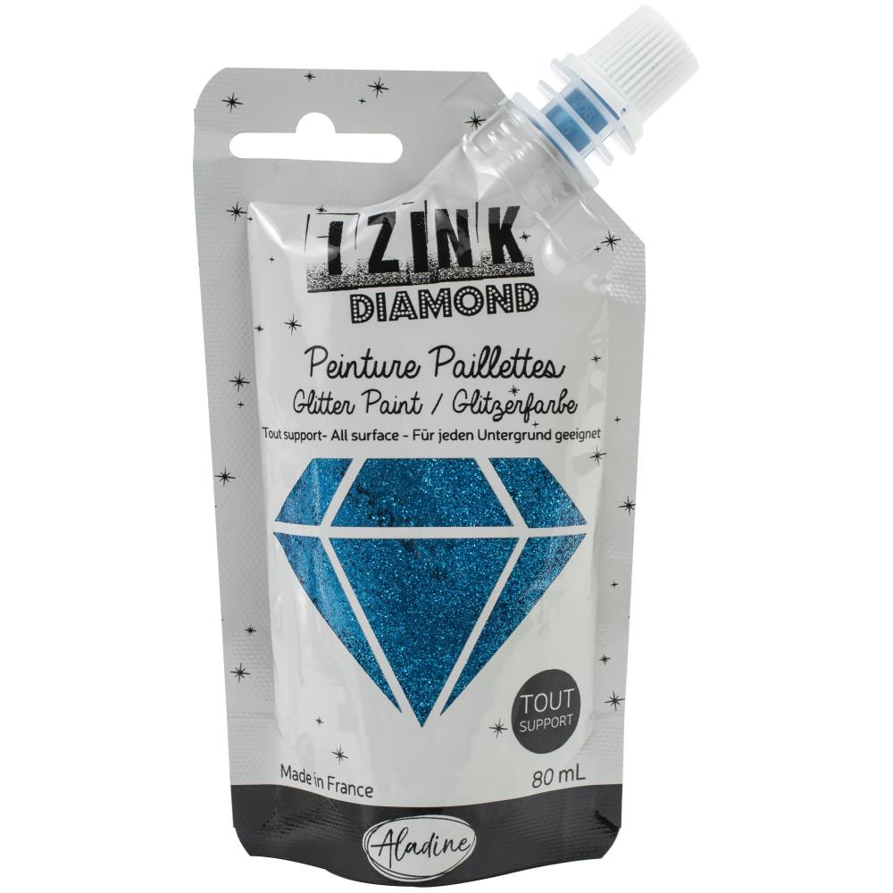 Izink Diamond Glitter Paint, Caribbean Blue- 80ml