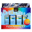 Makr Paint Pour Kit, Night Skies (Black, Blue, White, Grey)- 4pk