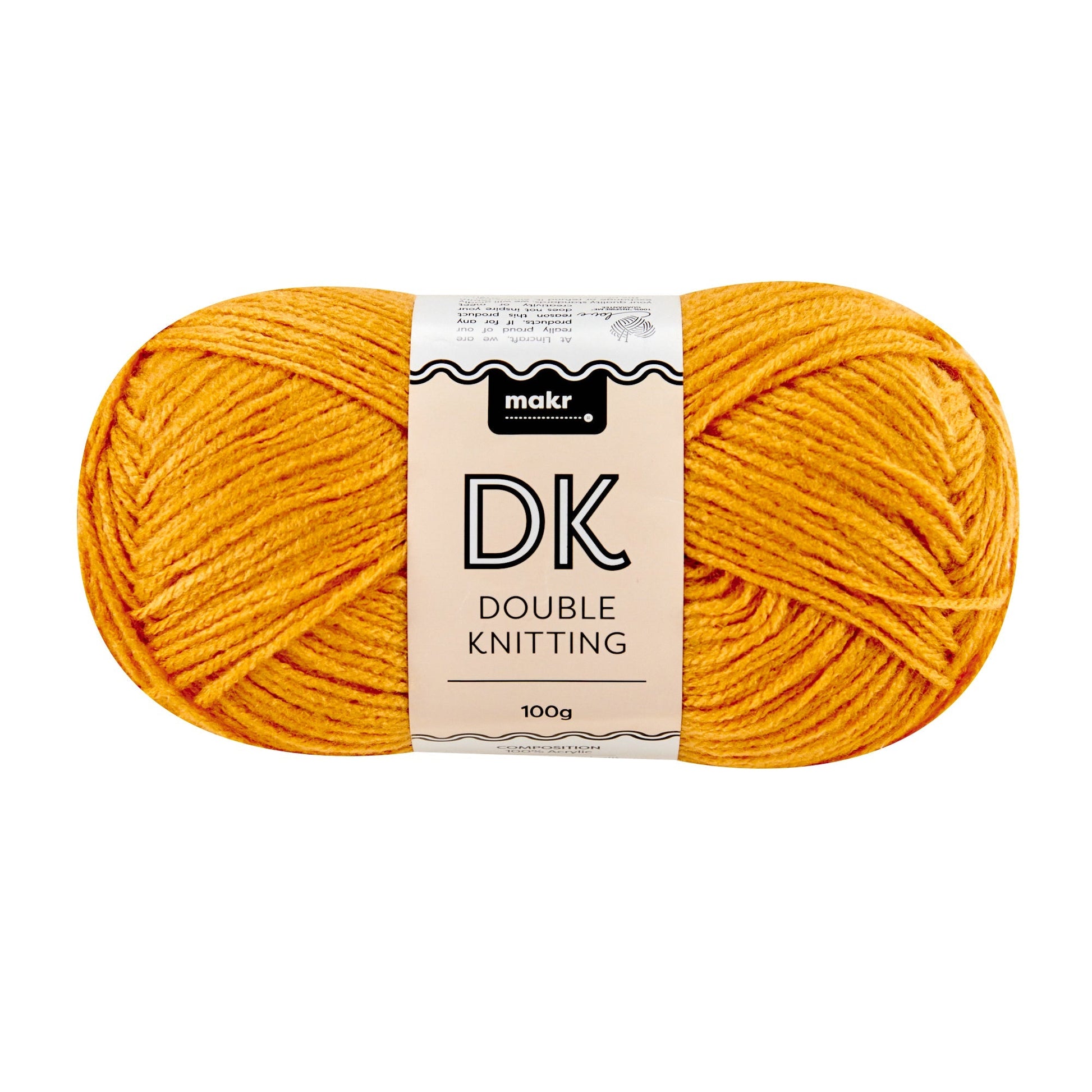 Makr DK 8ply Crochet & Knitting Yarn, 100g Acrylic Yarn