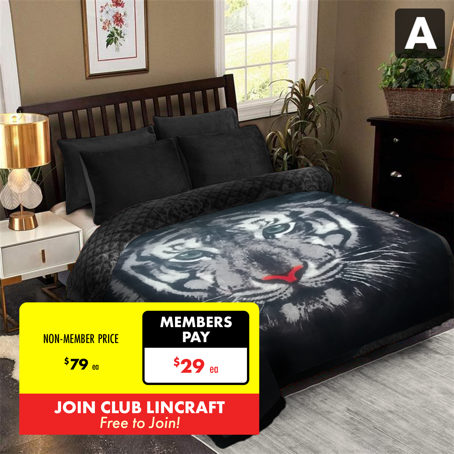 Formr Luxury Mink Blanket, Tiger- 2mx2.3m