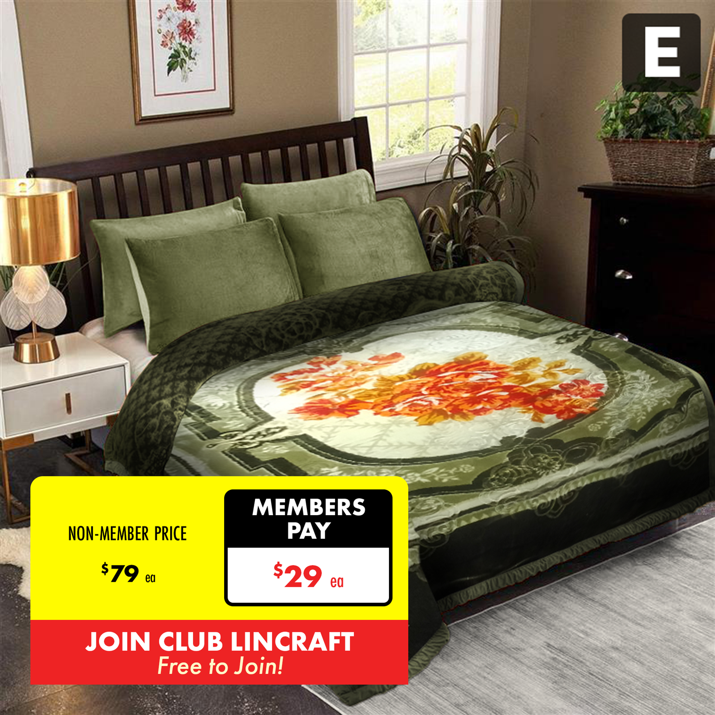 Formr Luxury Mink Blanket, Floral- 2mx2.3m
