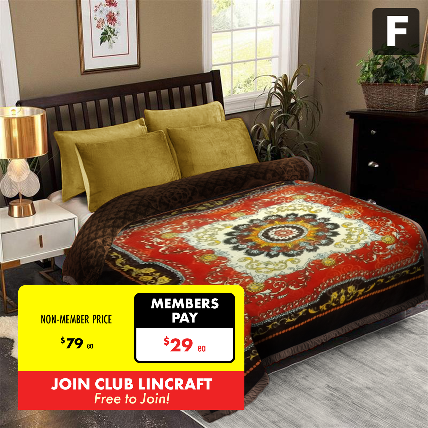 Formr Luxury Mink Blanket, Mandala- 2mx2.3m