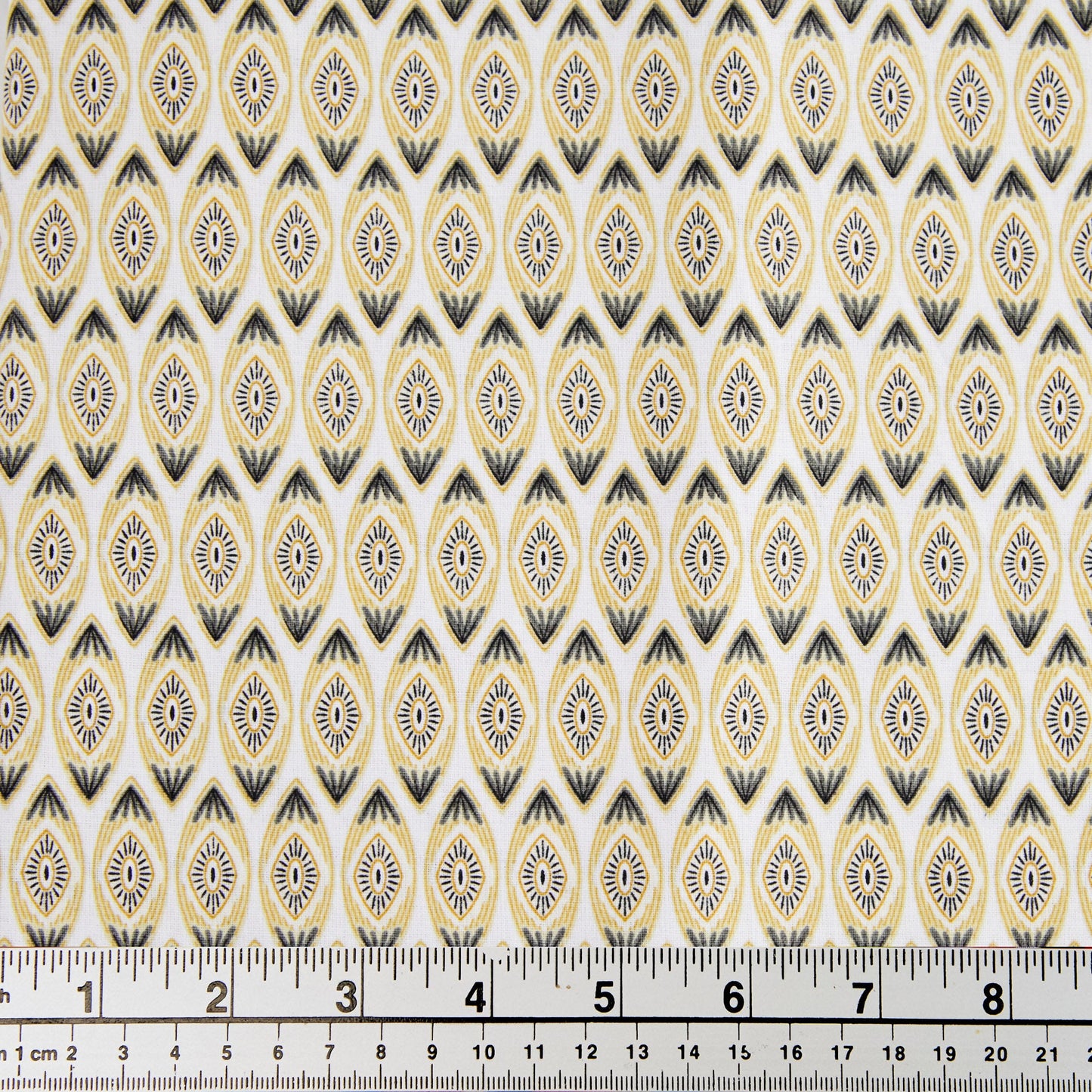 Craft Prints Fabric, Stone Branch Beige Cream Geometric- Width 112cm