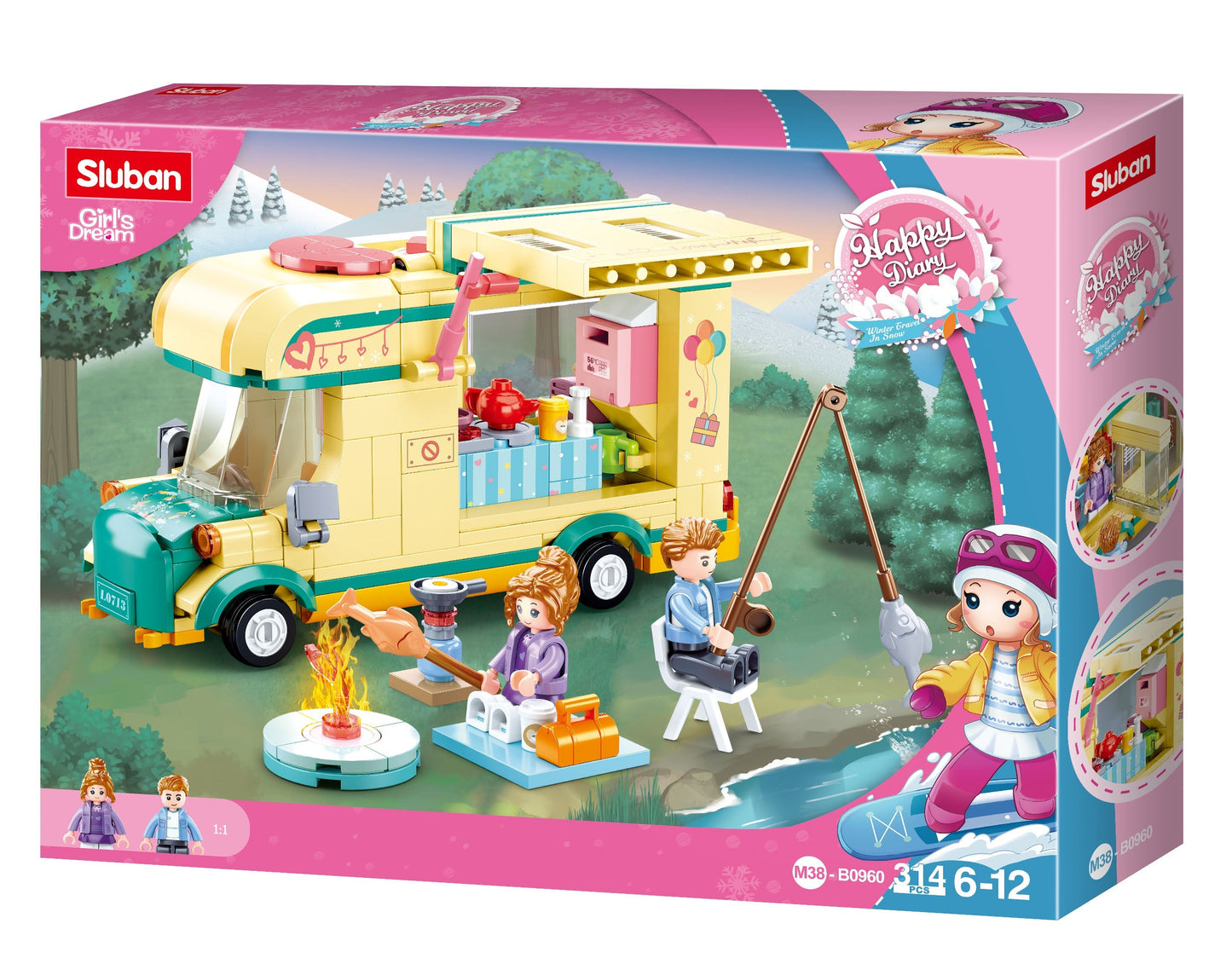 Sluban Happy Diary, Winter Caravanning- 314pc