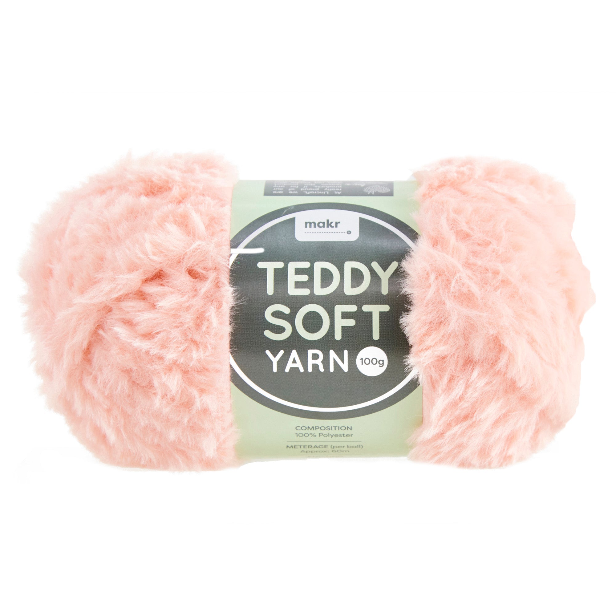 Makr Teddy Soft Crochet & Knitting Yarn, 100g Polyester Yarn – Lincraft
