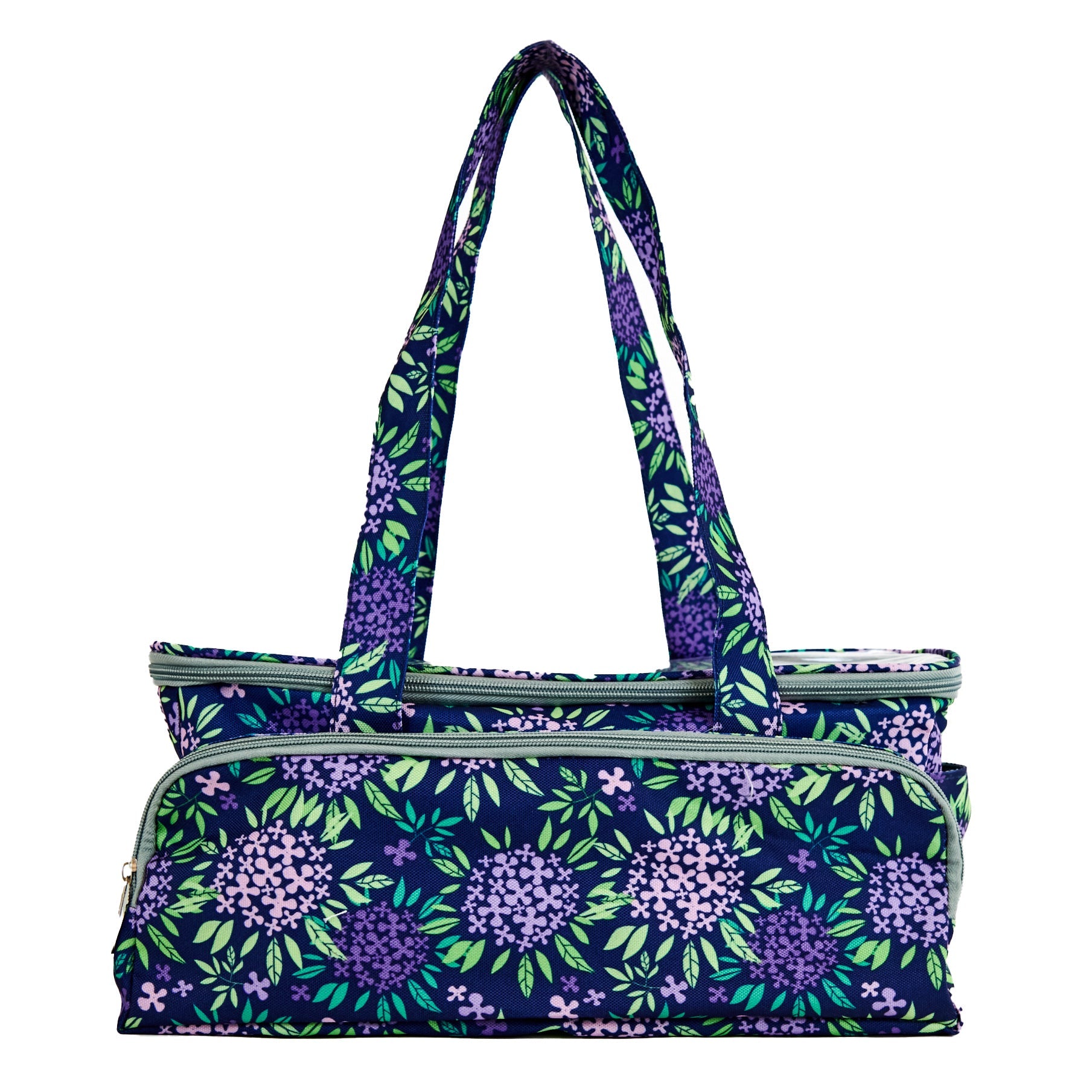 Knitting Storage Bag Ultimate Purple Floral 38x19x18cm Lincraft