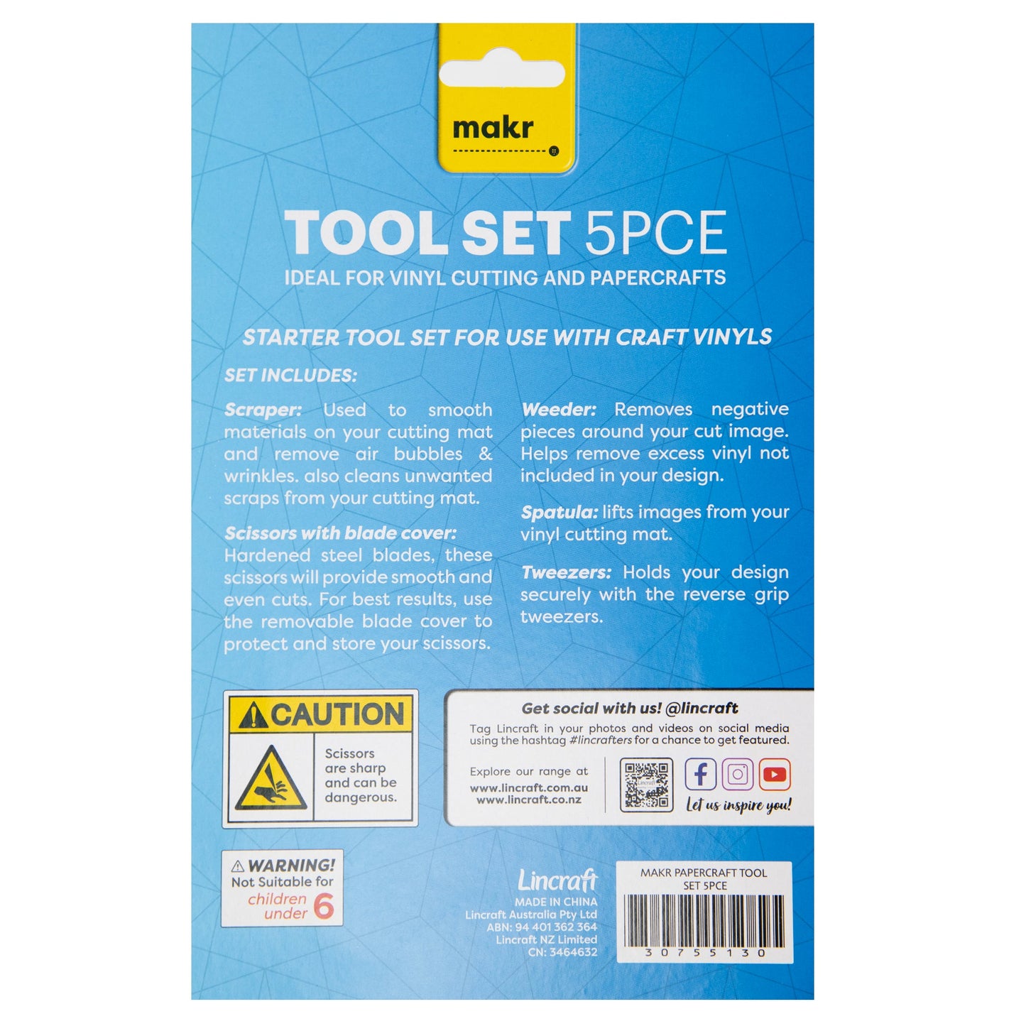 Makr Papercraft Tool Set 5pce