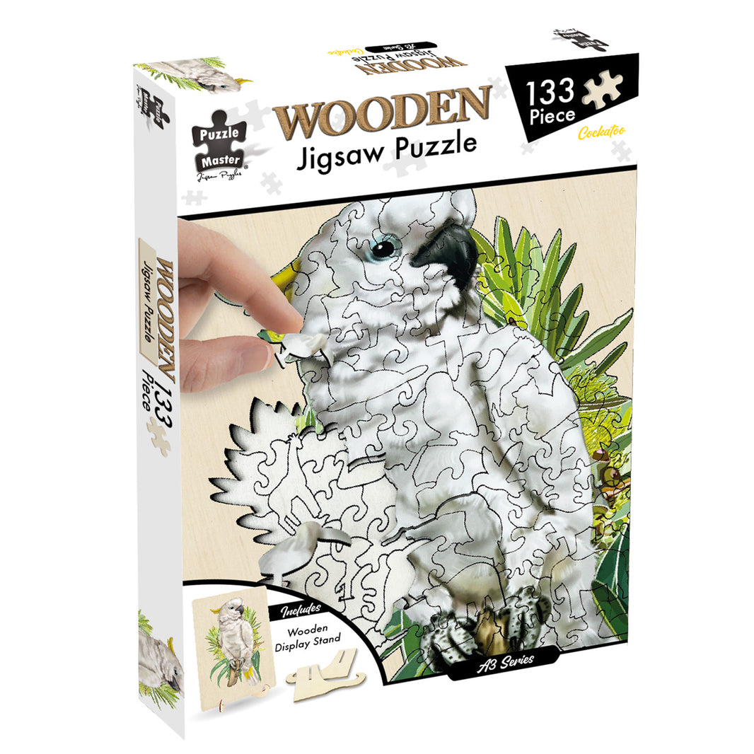 Puzzlemaster A3 Wood Display Puzzle, Cockatoo