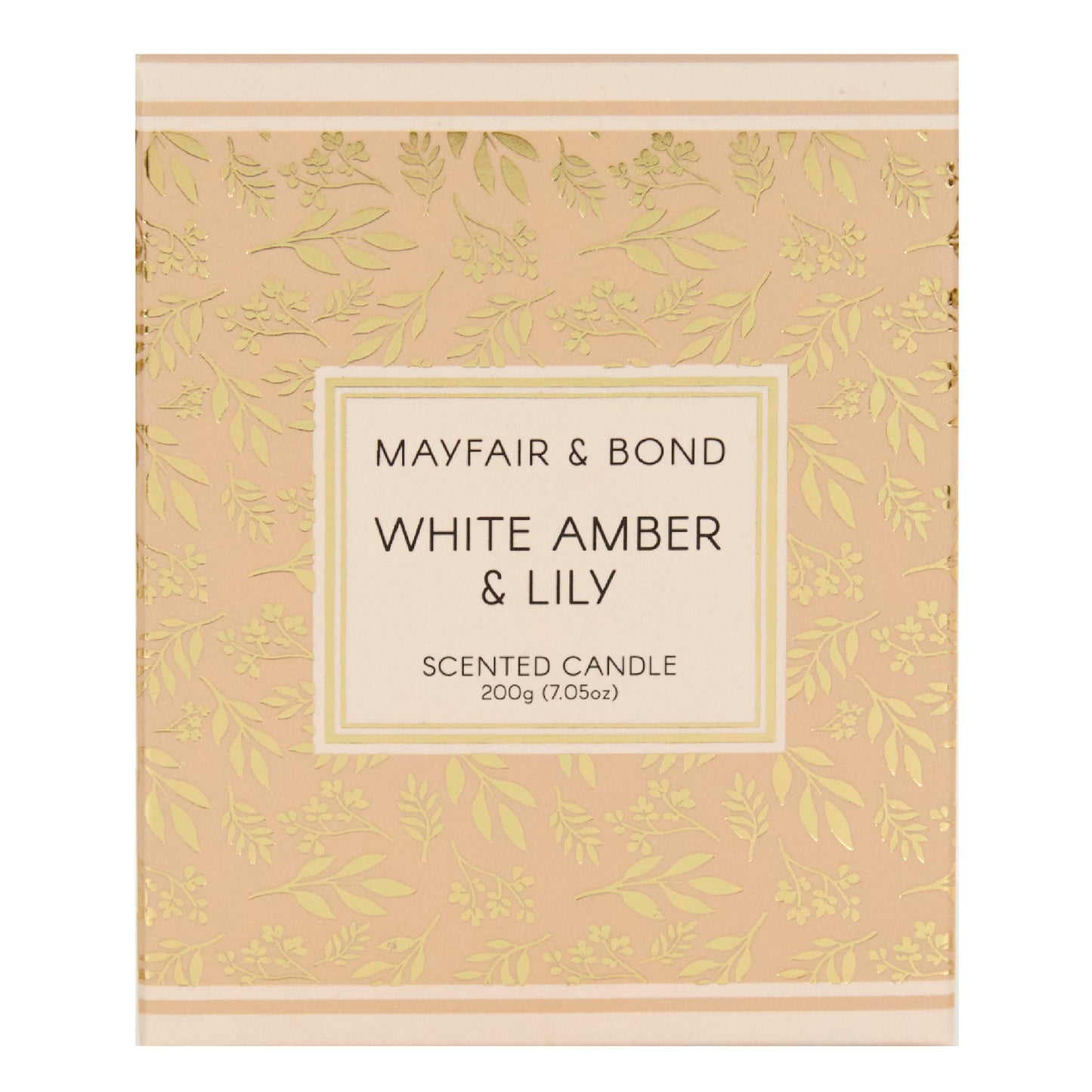 Mayfair & Bond Scented Candle, White Amber & Lily- 200g