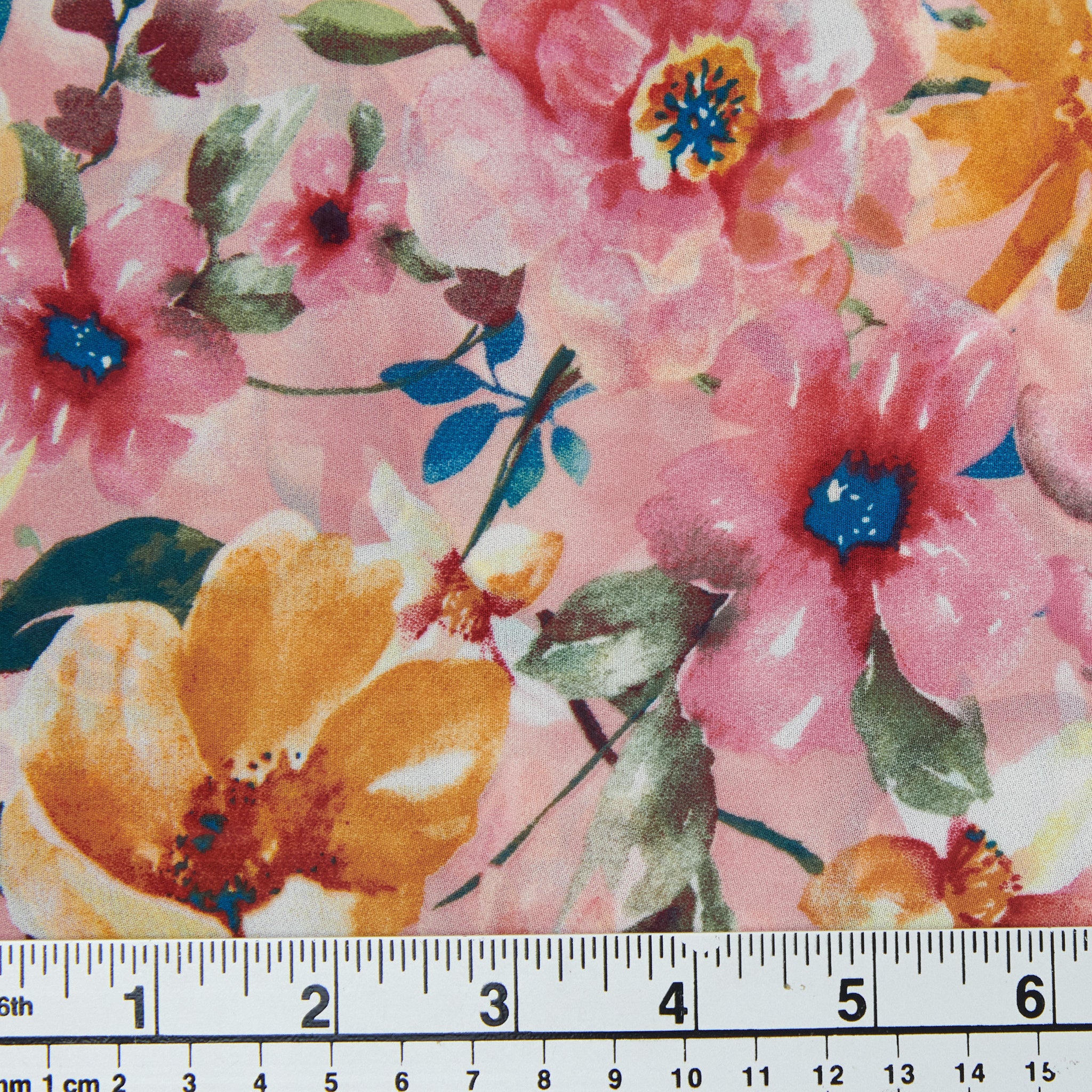 Printed Polyester Chiffon Fabric, Pink Floral- Width 150cm – Lincraft