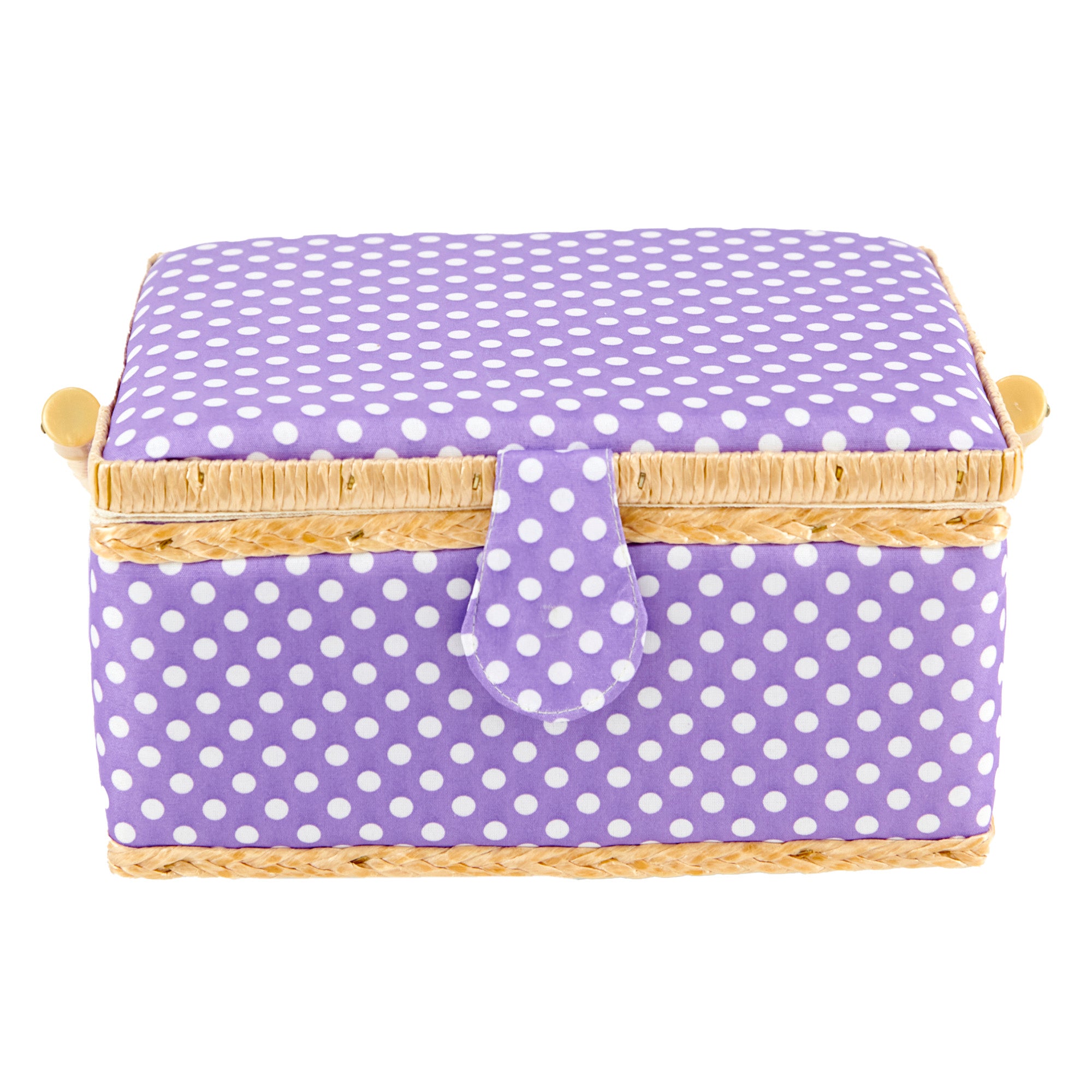 Sewing Point A Basket, Purple White 24x17.5x13cm Lincraft