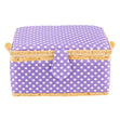 Sewing Point A Basket, Purple White- 24x17.5x13cm