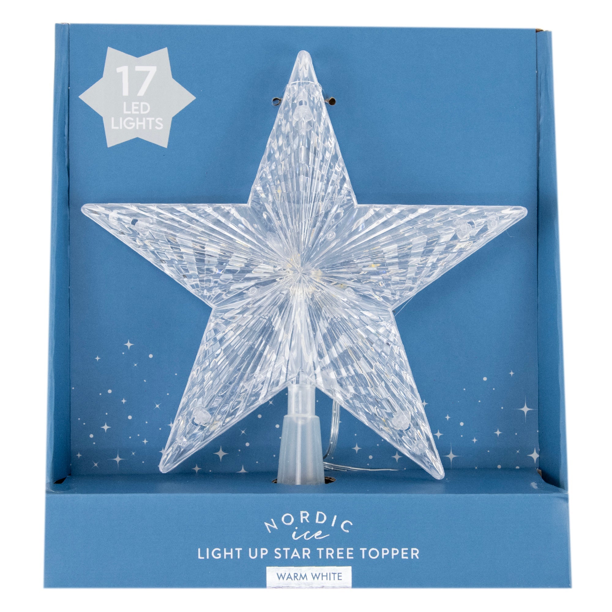 Christmas B/O Light Up Star Tree Topper Lincraft