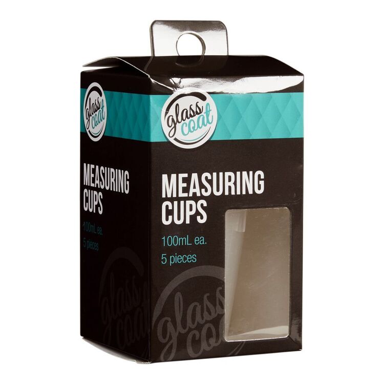 Glass Coat Measuring Cup 100 Ml 5pc
