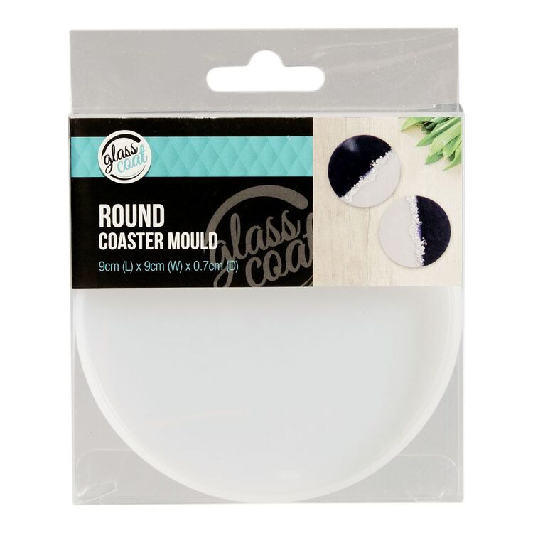 Glass Coat Resin Coaster Mould, Round- 9x9cm
